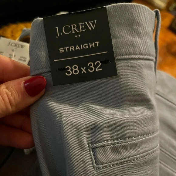 J Crew Chino Pants Flex Straight Leg Light Blue NWT Mens Size 38 X 32 Cotton - Picture 9 of 10
